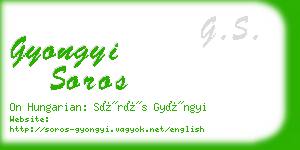 gyongyi soros business card