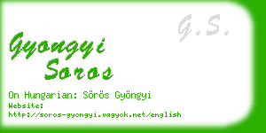 gyongyi soros business card